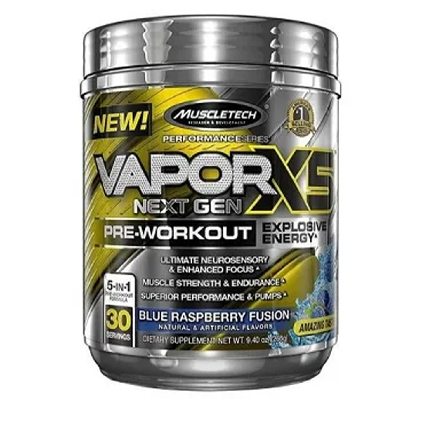 MuscleTech naNO Vapor X5 Next Gen Blue Raspberry 228g