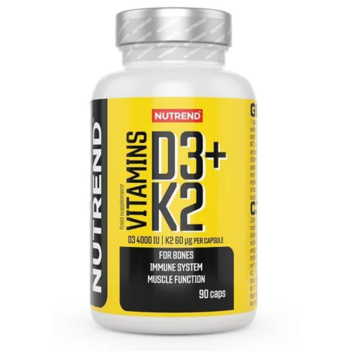 Nutrend Vitamin D3 + K2 4000 IU /60 ug- 90 Caps