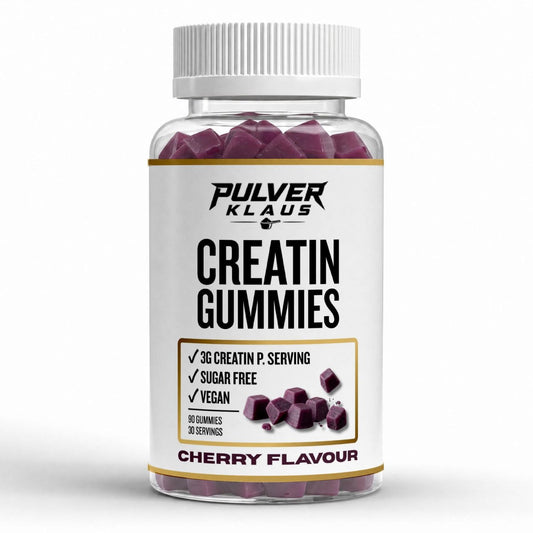 Pulver Klaus Creatin-Gummis Kirschgeschmack, ohne Zucker, 90 Stück, Glasflasche