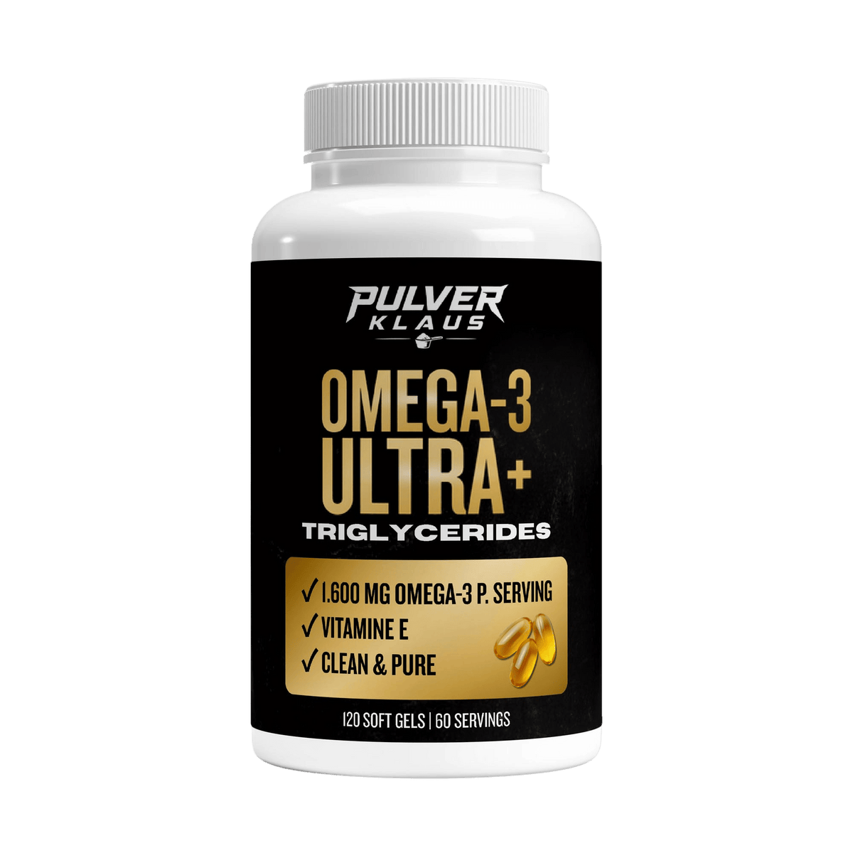 Pulverklaus Omega-3 Ultra+ Triglycerides 120 Softgels