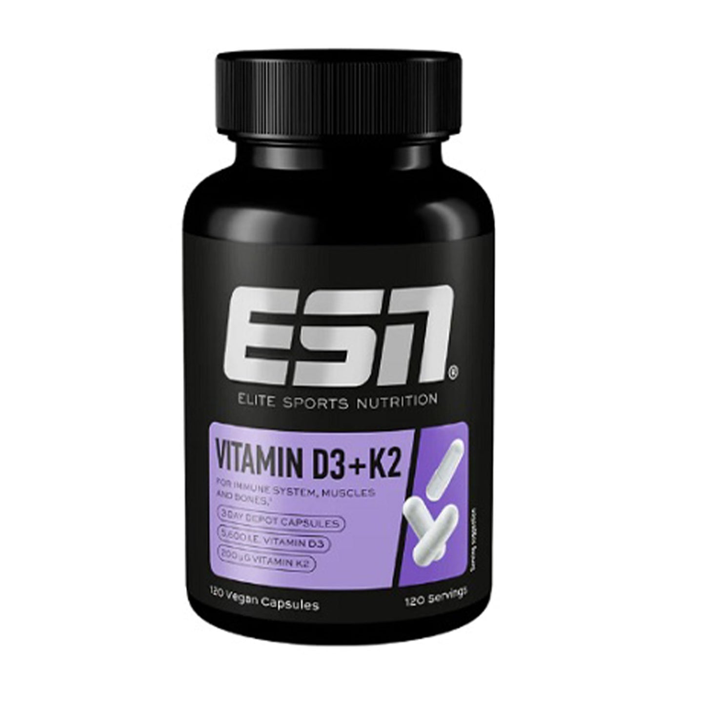 ESN Vitamin D3 + K2 120 Kapsel