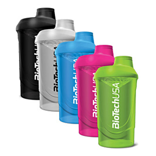 Wellenmixer-Shaker (600 ml) in Schwarz, Grau, Blau, Pink und Grün