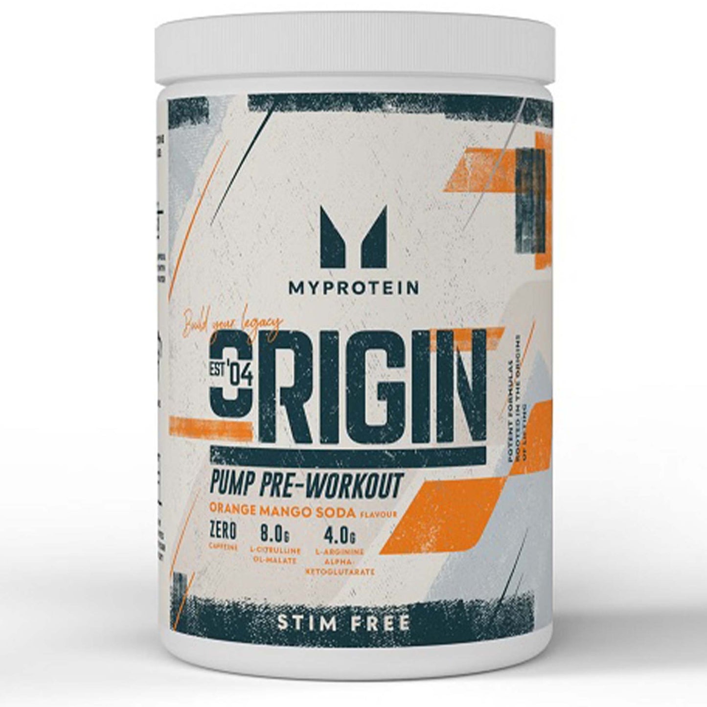 MyProtein Origin Pump Pre-Workout (Stim-Free) (30 Serv.) 600g