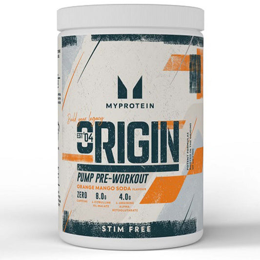 MyProtein Origin Pump Pre-Workout (Stim-Free) (30 Serv.) 600g