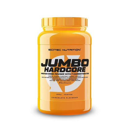 Proteinpulver-Dose Scitec Nutrition Jumbo Hardcore, orangefarbene Dose mit Deckel