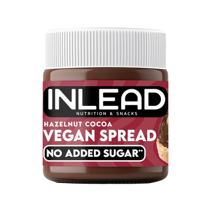 INLEAD veganer Haselnuss-Kakao-Aufstrich im Glas, ohne zugesetzten Zucker