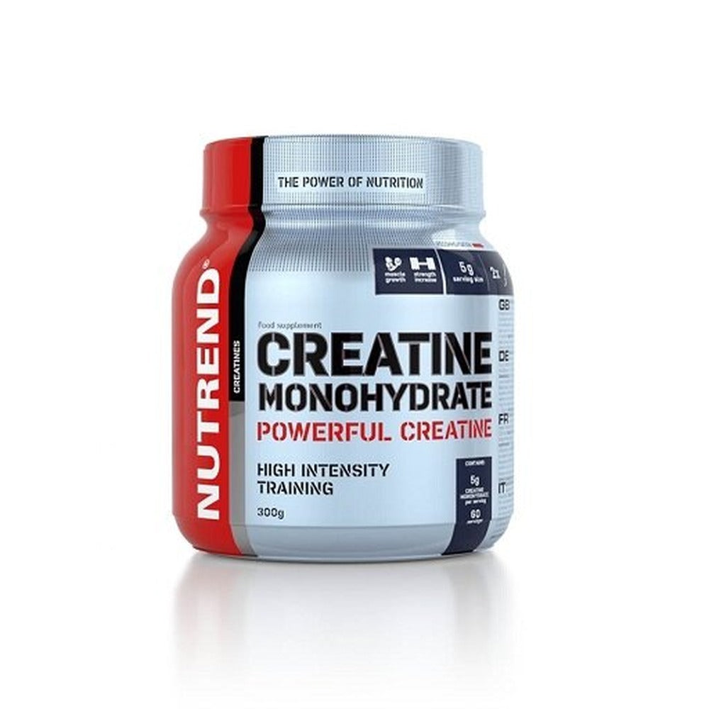 Nutrend Creatin-Monohydrat 300 g, graue Dose mit rotem Deckel
