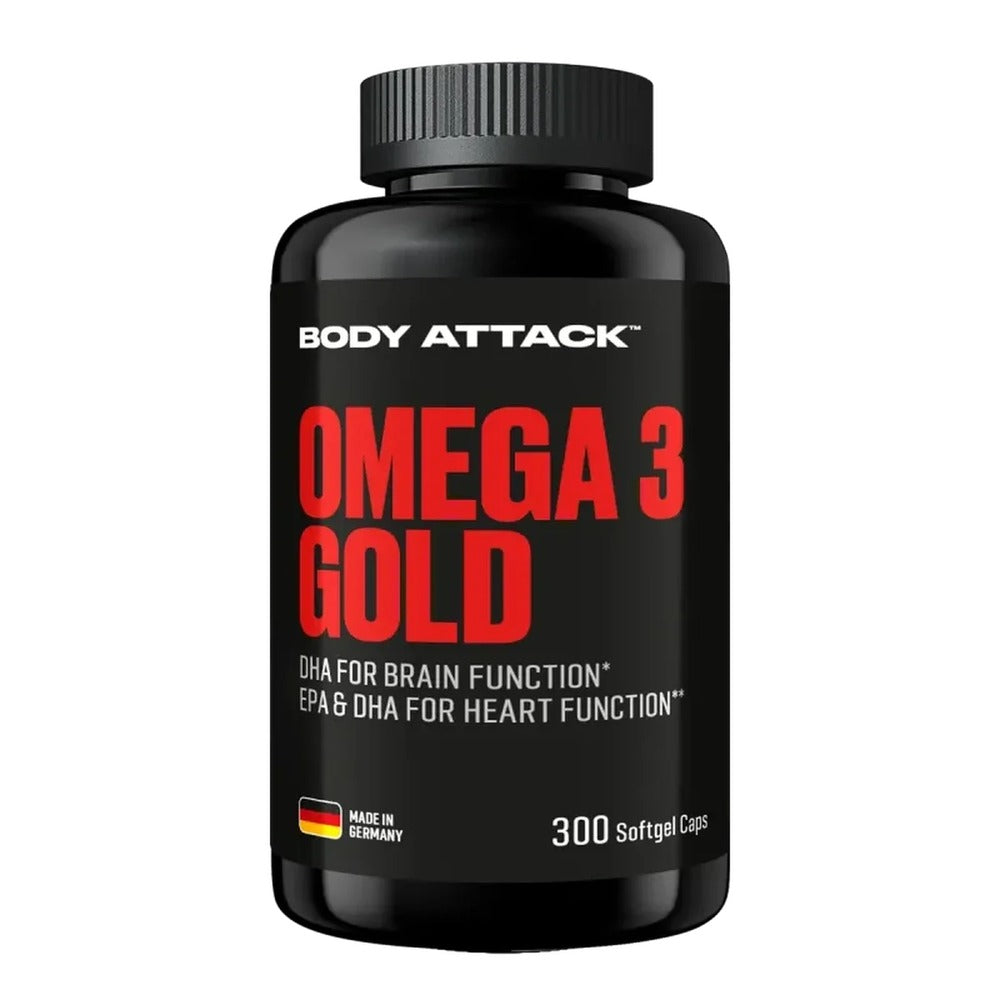 Body Attack Omega 3 Gold - 300 Softgel Kapseln