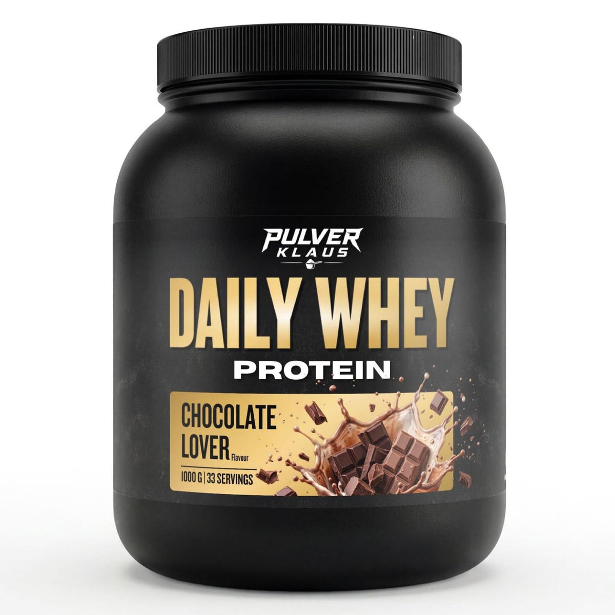 Pulverklaus Daily Whey Protein, Dose mit Schokoladen-Lover-Geschmack