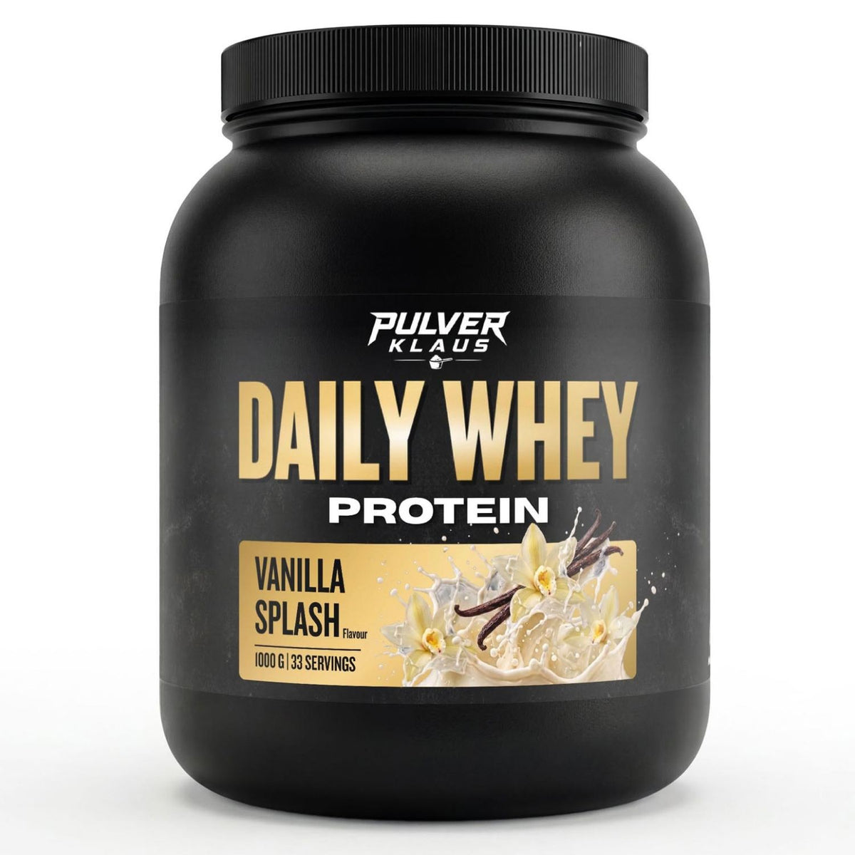 Pulverklaus Daily Whey Protein, Dose mit Vanille-Splash-Geschmack