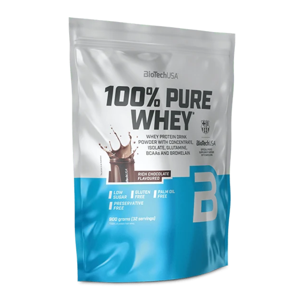 BioTech 100% Pure Whey 900 g Beutel, Rich-Chocolate-Geschmack